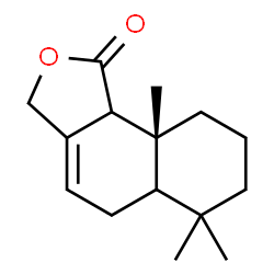 ChemSpider 2D Image | (9aR)-6,6,9a-Trimethyl-5,5a,6,7,8,9,9a,9b-octahydronaphtho[1,2-c]furan-1(3H)-one | C15H22O2
