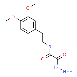 ChemSpider 2D Image | N-[2-(3,4-Dimethoxyphenyl)ethyl]-2-hydrazino-2-oxoacetamide | C12H17N3O4