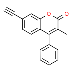 ChemSpider 2D Image | 7-Ethynyl-3-methyl-4-phenyl-2H-chromen-2-one | C18H12O2