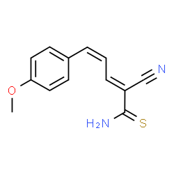 ChemSpider 2D Image | (2E,4Z)-2-Cyano-5-(4-methoxyphenyl)-2,4-pentadienethioamide | C13H12N2OS