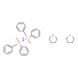 ChemSpider 2D Image | N-(Diphenylphosphoroselenoyl)-P,P-diphenylphosphinoselenoic amide - tetrahydrofuran (1:2) | C32H37NO2P2Se2