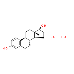 ChemSpider 2D Image | (17beta)-Estra-1,3,5(10)-triene-3,17-diol - methanol hydrate (1:1:1) | C19H30O4