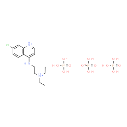 ChemSpider 2D Image | 7-Chloro-4-{[2-(diethylammonio)ethyl]amino}quinolinium dihydrogen phosphate - phosphoric acid (1:2:1) | C15H29ClN3O12P3