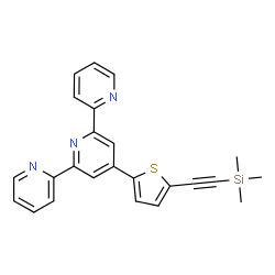 ChemSpider 2D Image | 4'-{5-[(Trimethylsilyl)ethynyl]-2-thienyl}-2,2':6',2''-terpyridine | C24H21N3SSi