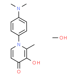 ChemSpider 2D Image | 1-[4-(Dimethylamino)phenyl]-3-hydroxy-2-methyl-4(1H)-pyridinone - methanol (1:1) | C15H20N2O3