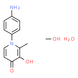 ChemSpider 2D Image | 1-(4-Aminophenyl)-3-hydroxy-2-methyl-4(1H)-pyridinone - methanol hydrate (1:1:1) | C13H18N2O4