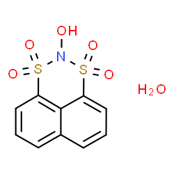 ChemSpider 2D Image | Naphtho[1,8-de][1,3,2]dithiazin-2-ol 1,1,3,3-tetraoxide hydrate (1:1) | C10H9NO6S2