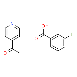ChemSpider 2D Image | 3-Fluorobenzoic acid - 1-(4-pyridinyl)ethanone (1:1) | C14H12FNO3