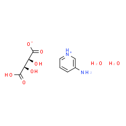 ChemSpider 2D Image | 3-Aminopyridinium (2R,3R)-3-carboxy-2,3-dihydroxypropanoate hydrate (1:1:2) | C9H16N2O8