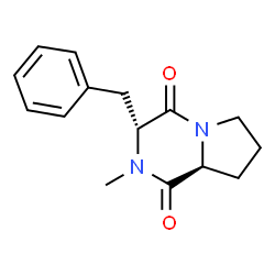 ChemSpider 2D Image | (3R,8aS)-3-Benzyl-2-methylhexahydropyrrolo[1,2-a]pyrazine-1,4-dione | C15H18N2O2