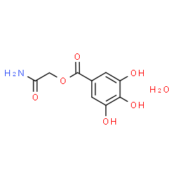 ChemSpider 2D Image | 2-Amino-2-oxoethyl 3,4,5-trihydroxybenzoate hydrate (1:1) | C9H11NO7