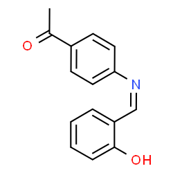 ChemSpider 2D Image | 1-{4-[(Z)-(2-Hydroxybenzylidene)amino]phenyl}ethanone | C15H13NO2