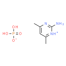ChemSpider 2D Image | 2-Amino-4,6-dimethylpyrimidin-1-ium dihydrogen phosphate | C6H12N3O4P