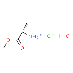ChemSpider 2D Image | (2S)-1-Methoxy-1-oxo-2-propanaminium chloride hydrate (1:1:1) | C4H12ClNO3