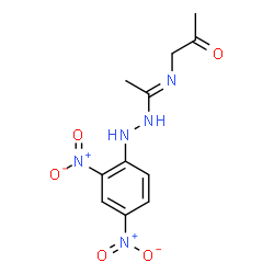 ChemSpider 2D Image | (1E)-N'-(2,4-Dinitrophenyl)-N''-(2-oxopropyl)ethanimidohydrazide | C11H13N5O5