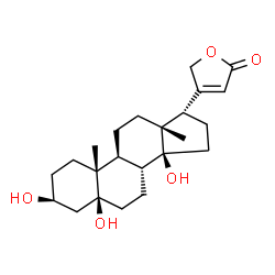 ChemSpider 2D Image | (3beta,5beta,17alpha)-3,5,14-Trihydroxycard-20(22)-enolide | C23H34O5