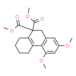 ChemSpider 2D Image | Dimethyl 2,4-dimethoxy-6,7,8,10-tetrahydro-9,9(5H)-phenanthrenedicarboxylate | C20H24O6