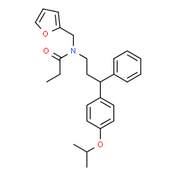 ChemSpider 2D Image | N-(2-Furylmethyl)-N-[3-(4-isopropoxyphenyl)-3-phenylpropyl]propanamide | C26H31NO3