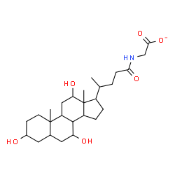 ChemSpider 2D Image | [(3,7,12-Trihydroxy-24-oxocholan-24-yl)amino]acetate | C26H42NO6