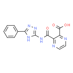 ChemSpider 2D Image | 3-[(3-Phenyl-1H-1,2,4-triazol-5-yl)carbamoyl]-2-pyrazinecarboxylic acid | C14H10N6O3