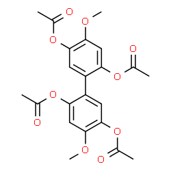 ChemSpider 2D Image | 4,4'-Dimethoxy-2,2',5,5'-biphenyltetrayl tetraacetate | C22H22O10
