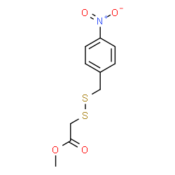 ChemSpider 2D Image | Methyl [(4-nitrobenzyl)disulfanyl]acetate | C10H11NO4S2