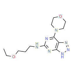ChemSpider 2D Image | N-(3-Ethoxypropyl)-7-(4-morpholinyl)-1H-[1,2,3]triazolo[4,5-d]pyrimidin-5-amine | C13H21N7O2
