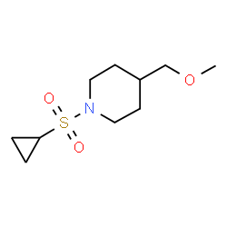 ChemSpider 2D Image | 1-(Cyclopropylsulfonyl)-4-(methoxymethyl)piperidine | C10H19NO3S