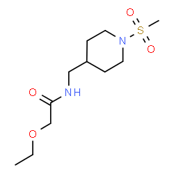 ChemSpider 2D Image | 2-Ethoxy-N-{[1-(methylsulfonyl)-4-piperidinyl]methyl}acetamide | C11H22N2O4S