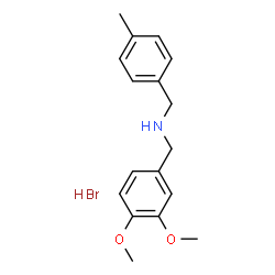 ChemSpider 2D Image | [(3,4-dimethoxyphenyl)methyl][(4-methylphenyl)methyl]amine hydrobromide | C17H22BrNO2
