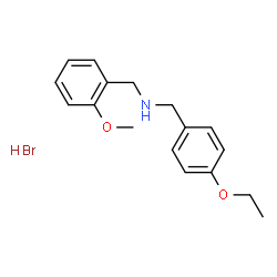 ChemSpider 2D Image | 1-(4-Ethoxyphenyl)-N-(2-methoxybenzyl)methanamine hydrobromide (1:1) | C17H22BrNO2