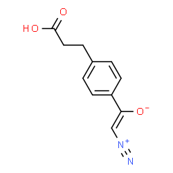 ChemSpider 2D Image | (Z)-1-[4-(2-Carboxyethyl)phenyl]-2-diazonioethenolate | C11H10N2O3
