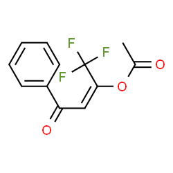 ChemSpider 2D Image | (2E)-1,1,1-Trifluoro-4-oxo-4-phenyl-2-buten-2-yl acetate | C12H9F3O3