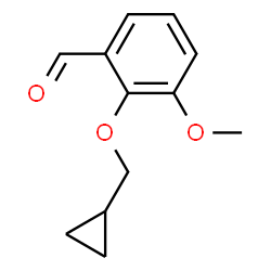 ChemSpider 2D Image | 2-(Cyclopropylmethoxy)-3-methoxybenzaldehyde | C12H14O3