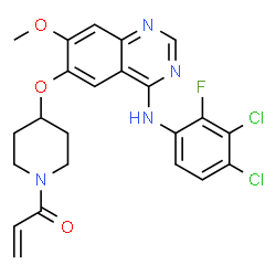 ChemSpider 2D Image | Poziotinib | C23H21Cl2FN4O3