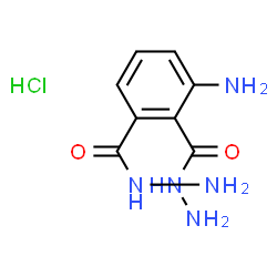 ChemSpider 2D Image | 3-Aminophthalohydrazide hydrochloride (1:1) | C8H12ClN5O2