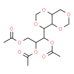 ChemSpider 2D Image | 1-(Tetrahydro[1,3]dioxino[5,4-d][1,3]dioxin-4-yl)-1,2,3-propanetriyl triacetate | C15H22O10