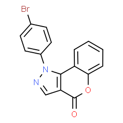 ChemSpider 2D Image | 1-(4-Bromophenyl)chromeno[4,3-c]pyrazol-4(1H)-one | C16H9BrN2O2