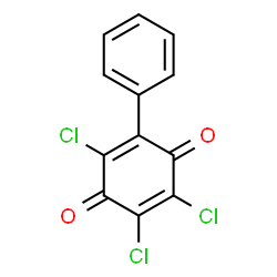 ChemSpider 2D Image | 2,3,5-Trichloro-6-phenyl-1,4-benzoquinone | C12H5Cl3O2