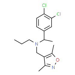 ChemSpider 2D Image | N-[1-(3,4-Dichlorophenyl)ethyl]-N-[(3,5-dimethyl-1,2-oxazol-4-yl)methyl]-1-propanamine | C17H22Cl2N2O
