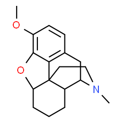 ChemSpider 2D Image | 3-Methoxy-17-methyl-4,5-epoxymorphinan | C18H23NO2