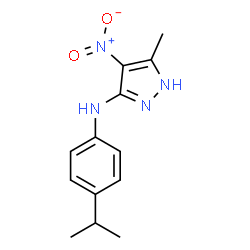 ChemSpider 2D Image | N-(4-Isopropylphenyl)-5-methyl-4-nitro-1H-pyrazol-3-amine | C13H16N4O2