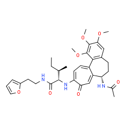 ChemSpider 2D Image | N~2~-[(7S)-7-Acetamido-1,2,3-trimethoxy-9-oxo-5,6,7,9-tetrahydrobenzo[a]heptalen-10-yl]-N-[2-(2-furyl)ethyl]-L-alloisoleucinamide | C33H41N3O7