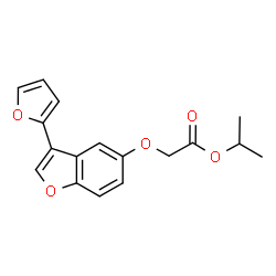 ChemSpider 2D Image | Isopropyl {[3-(2-furyl)-1-benzofuran-5-yl]oxy}acetate | C17H16O5