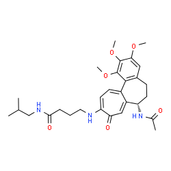 ChemSpider 2D Image | 4-{[(7S)-7-Acetamido-1,2,3-trimethoxy-9-oxo-5,6,7,9-tetrahydrobenzo[a]heptalen-10-yl]amino}-N-isobutylbutanamide | C29H39N3O6