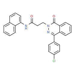 ChemSpider 2D Image | 3-[4-(4-Chlorophenyl)-1-oxo-2(1H)-phthalazinyl]-N-(1-naphthyl)propanamide | C27H20ClN3O2