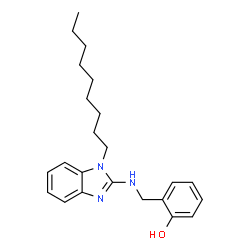 ChemSpider 2D Image | 2-{[(1-Nonyl-1H-benzimidazol-2-yl)amino]methyl}phenol | C23H31N3O