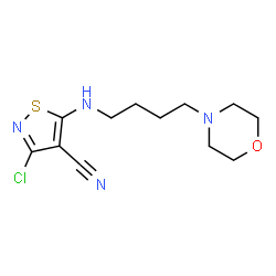 ChemSpider 2D Image | 3-Chloro-5-{[4-(4-morpholinyl)butyl]amino}-1,2-thiazole-4-carbonitrile | C12H17ClN4OS