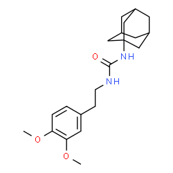ChemSpider 2D Image | 1-Adamantan-1-yl-3-[2-(3,4-dimethoxyphenyl)ethyl]urea | C21H30N2O3