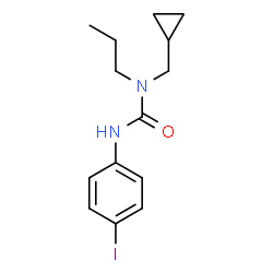 ChemSpider 2D Image | 1-(Cyclopropylmethyl)-3-(4-iodophenyl)-1-propylurea | C14H19IN2O